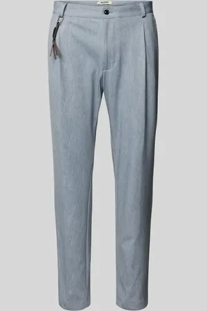 Club of Gents Tapered Fit Bundfaltenhose mit Applikation Modell 