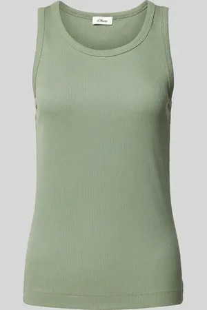 QS by s.Oliver Regular Fit Tank Top aus Viskose-Mix mit Rippstruktur in , Größe 36