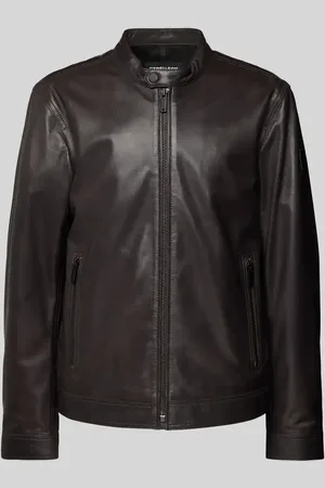 Strellson Slim Fit Lederjacke mit Reißverschlusstaschen Modell 