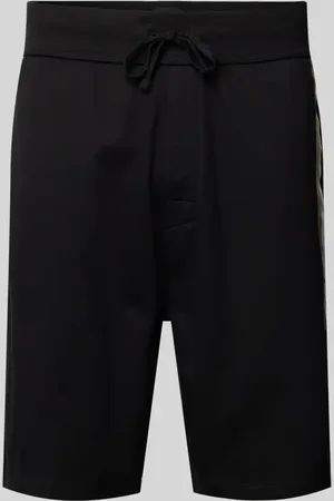 HUGO BOSS Regular Fit Sweatshorts mit Label-Print in , Größe L