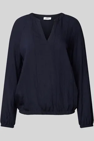 QS by s.Oliver Relaxed Fit Blusenshirt mit Strukturstreifen in , Größe 34