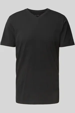 Olymp T-Shirt mit geripptem V-Ausschnitt im 2er-Pack in , Größe L