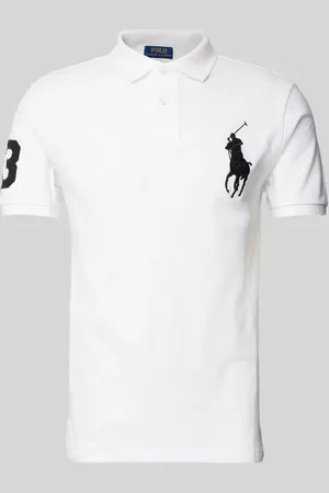 Ralph Lauren Custom Slim Fit Poloshirt mit Logo-Stitching in , Größe L