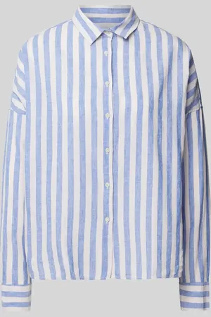 0039 Italy Regular Fit Leinenhemdbluse mit überschnittenen Schultern in , Größe L