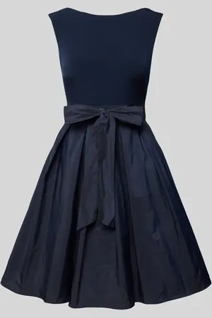 Swing Knielanges Cocktailkleid mit rückseitiger Schleife in , Größe 42