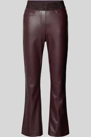 Cambio Regular Fit Lederhose mit elastischem Label-Bund in , Größe 36
