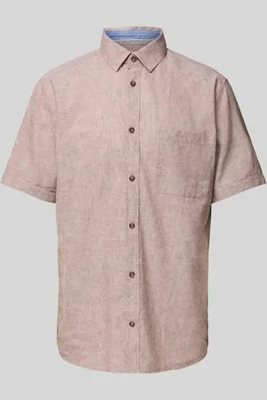 TOM TAILOR Regular Fit Leinenhemd mit kurzem Arm in , Größe L