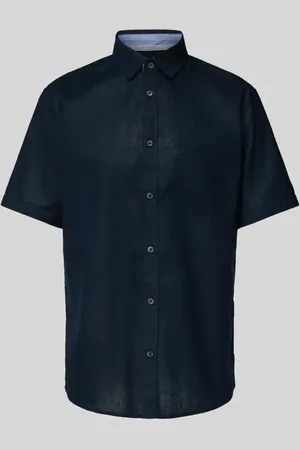 TOM TAILOR Regular Fit Leinenhemd mit kurzem Arm in , Größe L