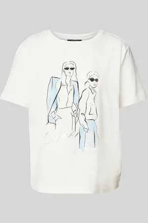 Comma, T-Shirt mit Motiv-Print in , Größe 34