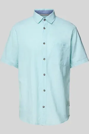 TOM TAILOR Regular Fit Leinenhemd mit kurzem Arm in , Größe L