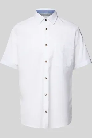 TOM TAILOR Regular Fit Leinenhemd mit kurzem Arm in , Größe L