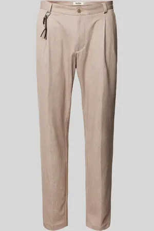 Club of Gents Tapered Fit Bundfaltenhose mit Applikation Modell 
