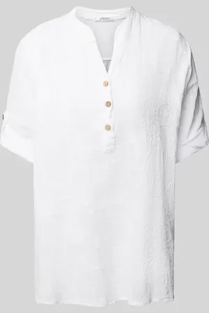 Zabaione Relaxed Fit Bluse mit Spitzenbesatz Modell 