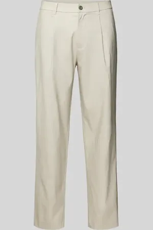 Calvin Klein Regular Fit Bundfaltenhose mit Gürtelschlaufen in , Größe 31/32