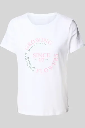 TOM TAILOR Regular Fit T-Shirt aus reine Baumwolle in , Größe M