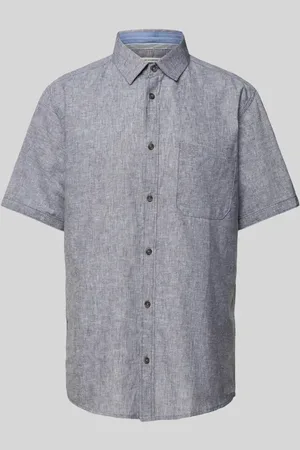 TOM TAILOR Regular Fit Leinenhemd mit kurzem Arm in , Größe L
