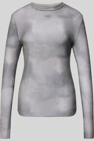 Karo Kauer Longsleeve in semitransparentem Design in , Größe L