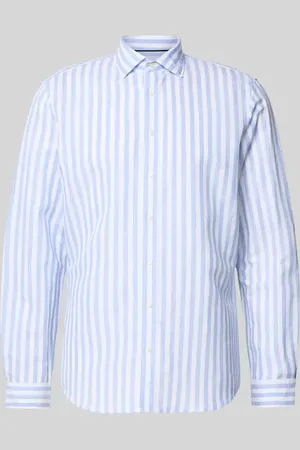 Jake*s Slim Fit Freizeithemd aus Leinen-Mix in , Größe L