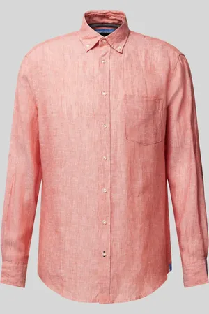 Christian Berg Regular Fit Leinenhemd mit Button-Down-Kragen in , Größe 3XL
