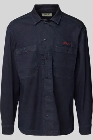 Replay Jeansjacke mit Label-Badge Modell 