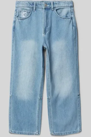 Karl Kani Relaxed Fit Jeans im 5-Pocket-Design mit Logo-Stitching in , Größe 122