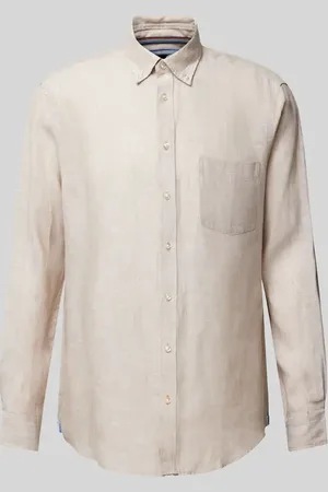 Christian Berg Regular Fit Leinenhemd mit Button-Down-Kragen in , Größe 3XL