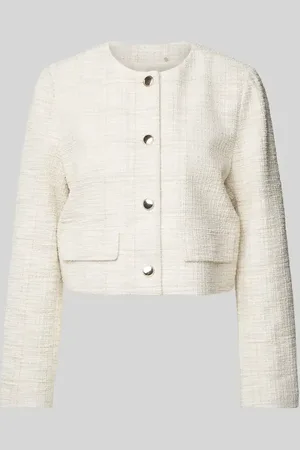QS by s.Oliver Regular Fit Kurzblazer in Bouclé-Qualität mit Effektgarn in , Größe 38