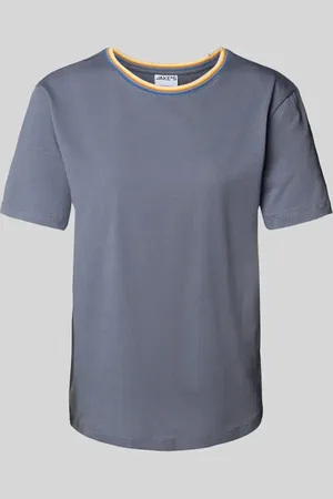 Jake*s T-Shirt mit geripptem Rundhalsausschnitt in , Größe L
