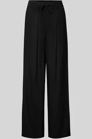 Pieces® Regular Fit Weite Hose aus Viskose-Leinen-Mix Modell 