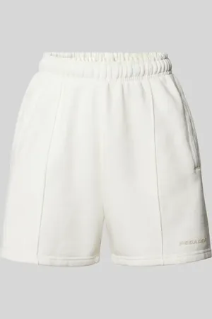 Pegador High Waist Sweatshorts mit Label-Print Modell 