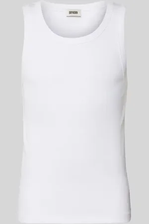 Drykorn Top aus Feinripp mit Rundhalsausschnitt Modell 