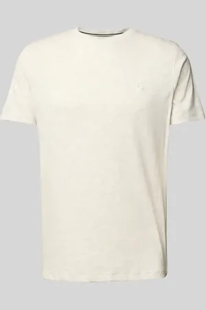 Lerros T-Shirt mit geripptem Rundhalsausschnitt in , Größe L
