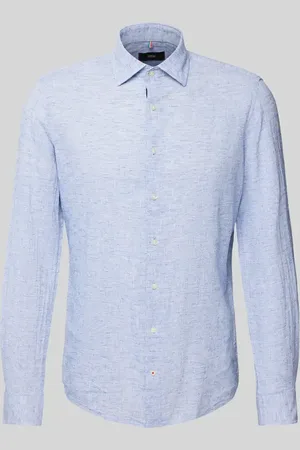 Cinque Slim Fit Leinenhemd mit Kentkragen Modell 