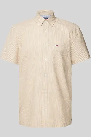 Tommy Hilfiger Regular Fit Freizeithemd aus reiner Baumwolle mit kurzem Arm in , Größe L