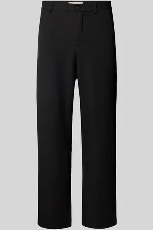 Another Cotton Lab Straight Leg Stoffhose mit Label-Detail in , Größe L
