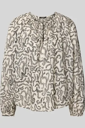 Opus Relaxed Fit Bluse mit Schlüsselloch-Ausschnitt Modell 