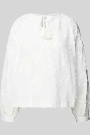 Zabaione Relaxed Fit Bluse mit Spitzenbesatz Modell 