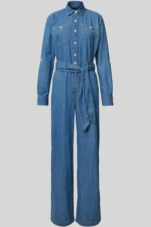 Ralph Lauren Jumpsuit in Denim-Optik mit Bindegürtel Modell 