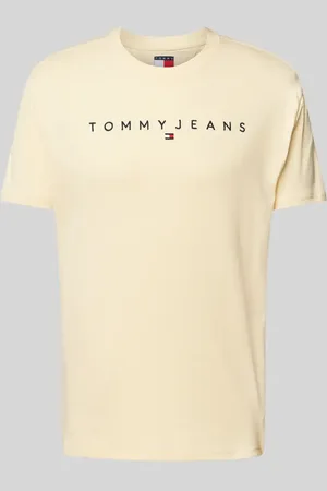 Tommy Hilfiger Regular Fit T-Shirt aus reiner Baumwolle mit Label Stitching in , Größe L