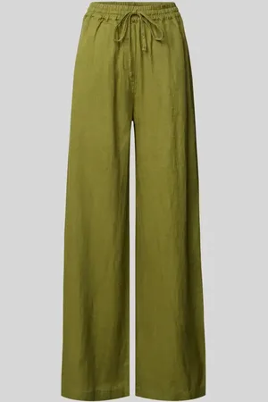 Emily van den Bergh Wide Leg Leinenhose mit elastischem Bund in , Größe 36