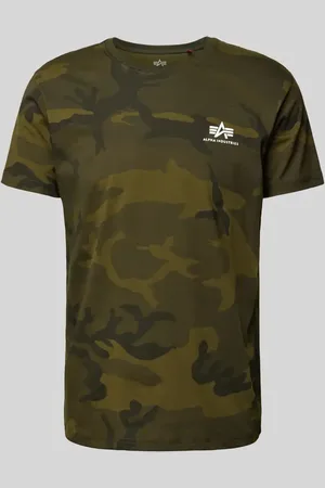 Alpha Industries T-Shirt mit Label-Print in , Größe L