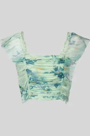Lace & Beads Top mit Volants in , Größe L