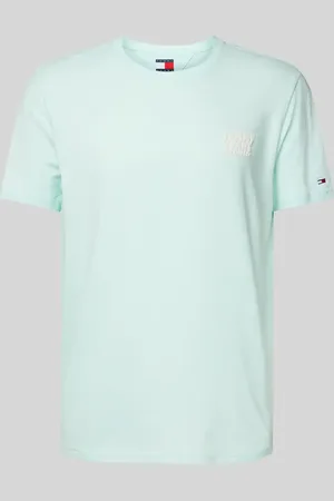 Tommy Hilfiger Regular Fit T-Shirt aus reiner Baumwolle mit Label-Schriftzug in , Größe L