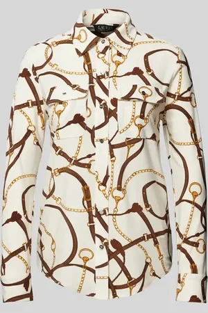 Ralph Lauren Slim Fit Bluse mit Brustpattentaschen Modell 