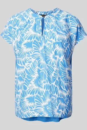 More & More Regular Fit Blusenshirt mit Schlüsselloch-Ausschnitt in , Größe 34