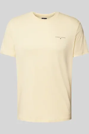 Tommy Hilfiger Regular Fit T-Shirt aus reiner Baumwolle mit Label Print in , Größe L