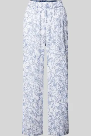 Pepe Jeans Wide Leg Leinenhose mit elastischem Bund Modell 