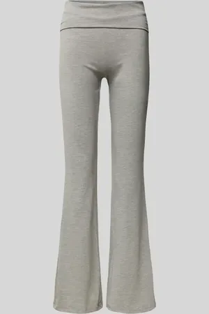 Gina Tricot Flared Stoffhose mit elastischem Bund in , Größe L