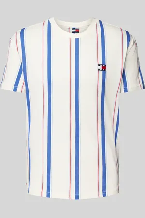 Tommy Hilfiger Regular Fit T-Shirt aus reiner Baumwolle mit Label Stitching in , Größe L
