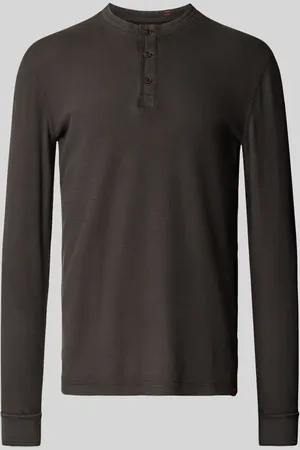 Superdry Longsleeve mit Serafino-Ausschnitt Modell 